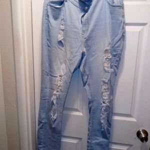 FN Light Wash, Distressed Skinny Jeans Sz 2X